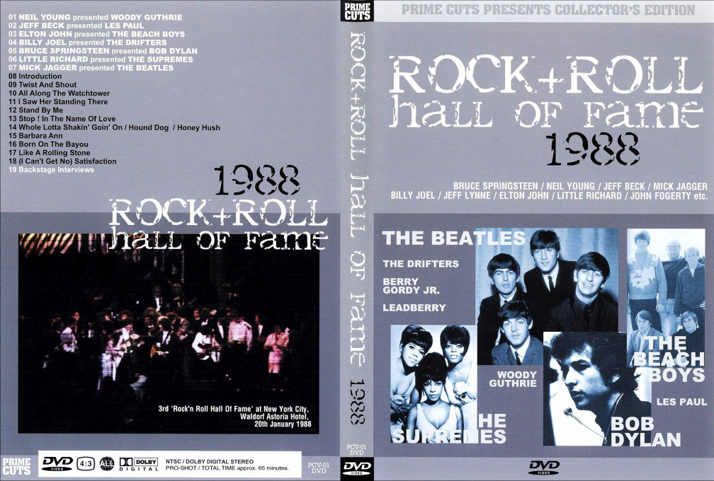 1988 R&R Hall Of Fame Induction Ceremony & Concert (1 DVD-R disc) - Image 2