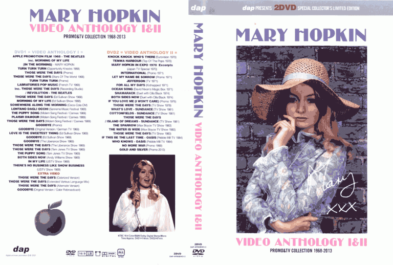 Mary Hopkin – Video Anthology I &amp; II (2 PAL DVD-R discs