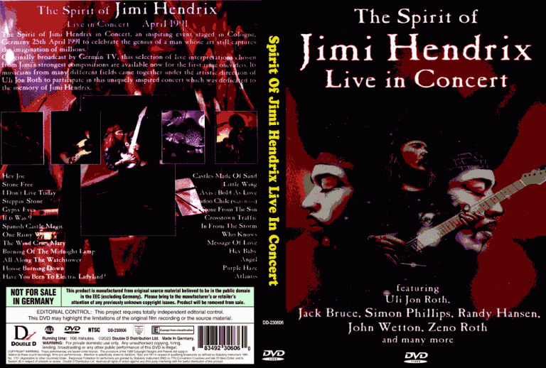 Various Artists – Spirit Of Jimi Hendrix Live In Concert (1 PAL