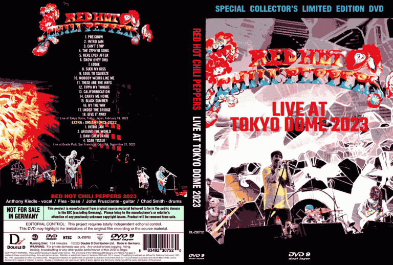 *p(R)jectR® at TOKYO DOME DVD Red Hot Chili Peppers – Tokyo Dome, Tokyo, Japan (2023) (1 PAL