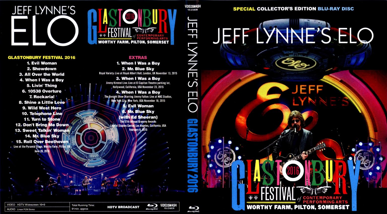 Jeff Lynne's ELO – Glastonbury Festival (2016) (1 NTSC Blu-Ray BD