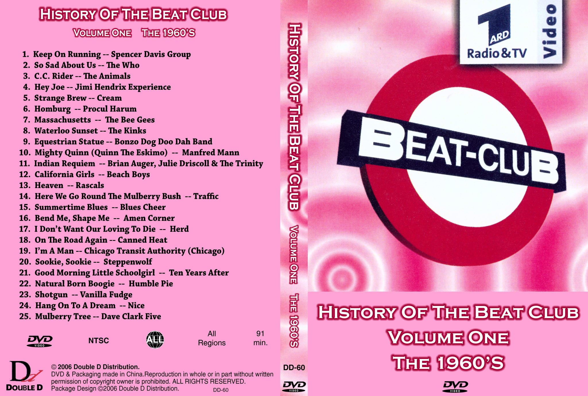 Beat Club – History Of The Beat Club – Volume 1 – The 1960’s (1 DVD-R ...