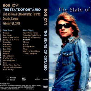 Bon Jovi - The State Of Ontario (Toronto, Feb 20, 2003) (2 NTSC DVD-R discs)