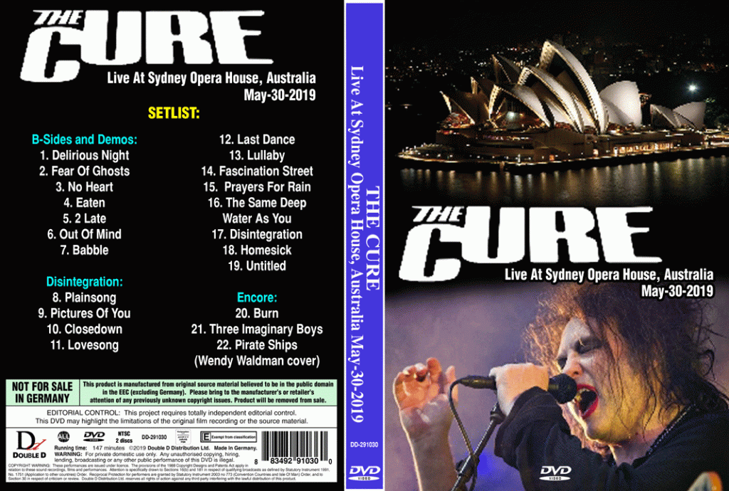 Cure – Live At Sydney Opera House, Australia (2019) (2 NTSC DVD-R