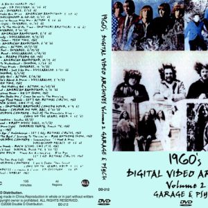 Digital Video Archives - Volume 2 (Garage & Psych) (NTSC DVD-R disc)