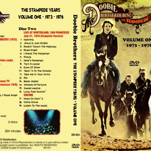 Doobie Brothers - The Stampede Years  Volume 1 (2 DVD-R discs)