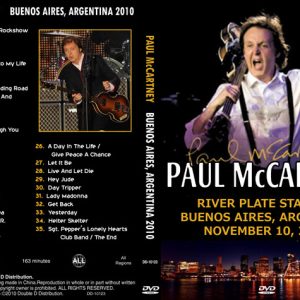 Paul McCartney - Buenos Aires, Argentina (Nov-10-2010) (NTSC DVD-R disc)