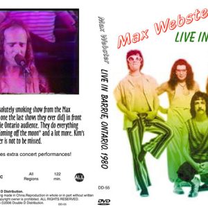 Max Webster - Live in Barrie, Ontario, 1980 (2 NTSC DVD-R discs)