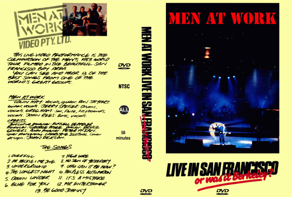 Men At Work – Live In San Francisco (Or Was It Berkeley?) (1 NTSC