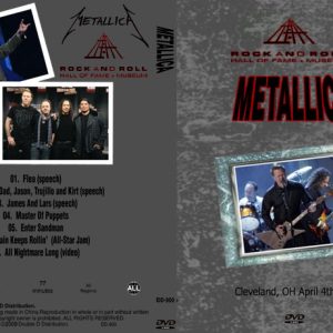 Metallica - Rock And Roll Hall Of Fame (2009) (NTSC DVD-R disc)