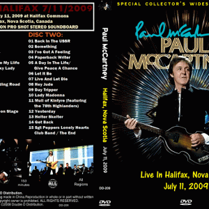 Paul McCartney - Halifax, Nova Scotia (2009) (2 DVD-R discs)