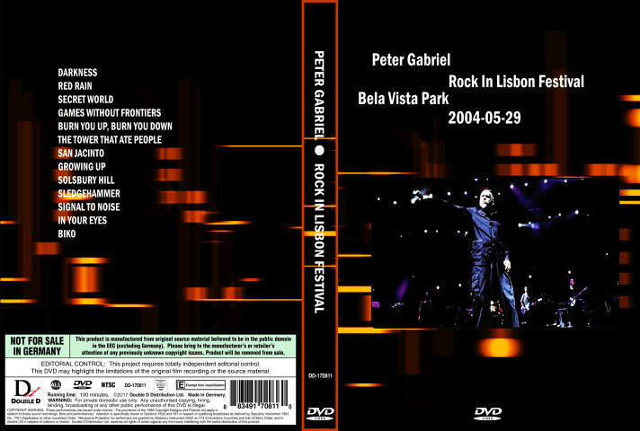 Peter Gabriel - Rock In Lisbon Festival (2004) (1 DVD-R disc) - Image 2