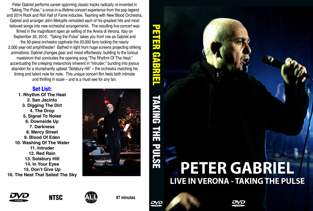 Peter Gabriel - Taking The Pulse - Live In Verona, Italy (2010) (1 DVD-R disc) - Image 2