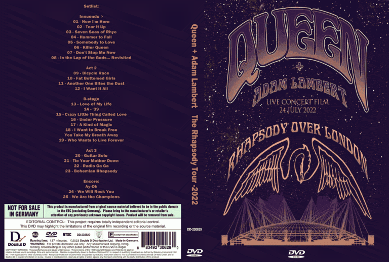Queen & Adam Lambert – Rhapsody Over London (2022) (1 NTSC