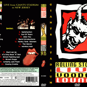 Rolling Stones - Live Voodoo Lounge, Giants Stadium, N.J. (1994) (1 NTSC DVD-R disc)