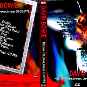 David Bowie - Musikladen (1978) (1 NTSC DVD-R disc)