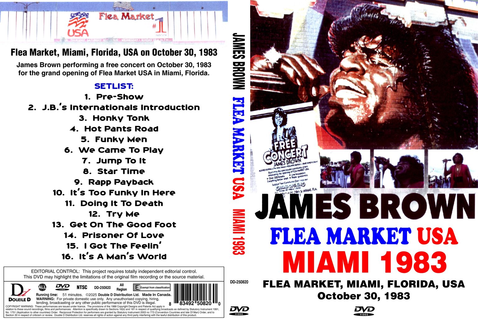 James Brown – Flea Market U.S.A., Miami, Florida 1983 (1 DVD-R